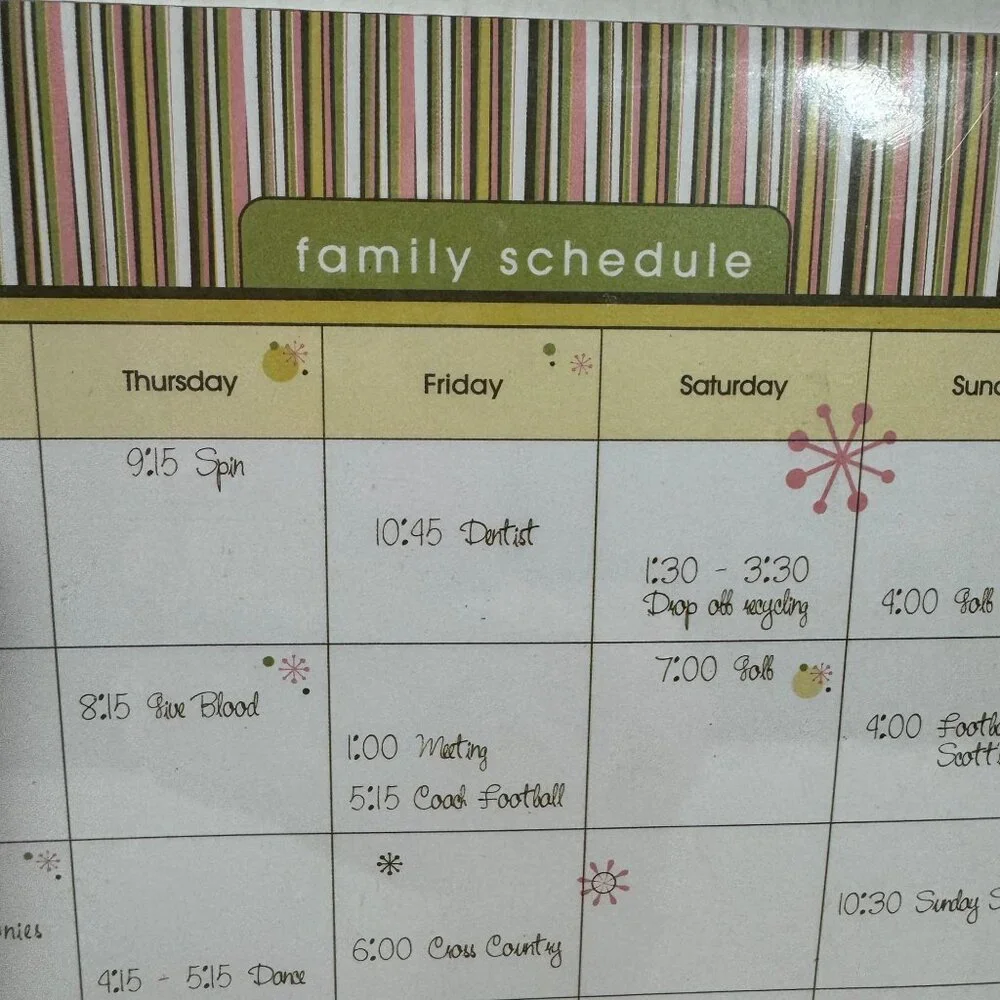 New Menu Maker & Family Schedule Planner Pad Set Undated